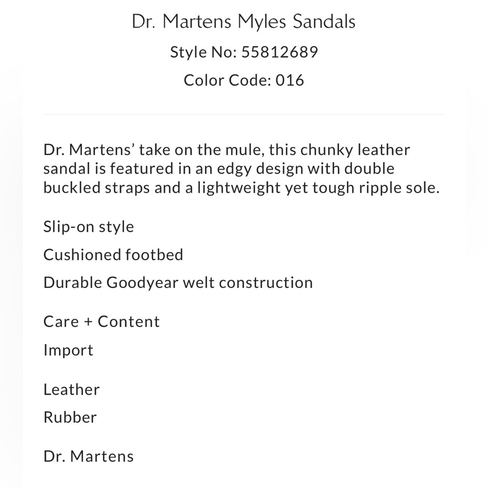 ▪️NIB Dr. Martens Myles Platform Slide Sandal - Picture 4 of 7